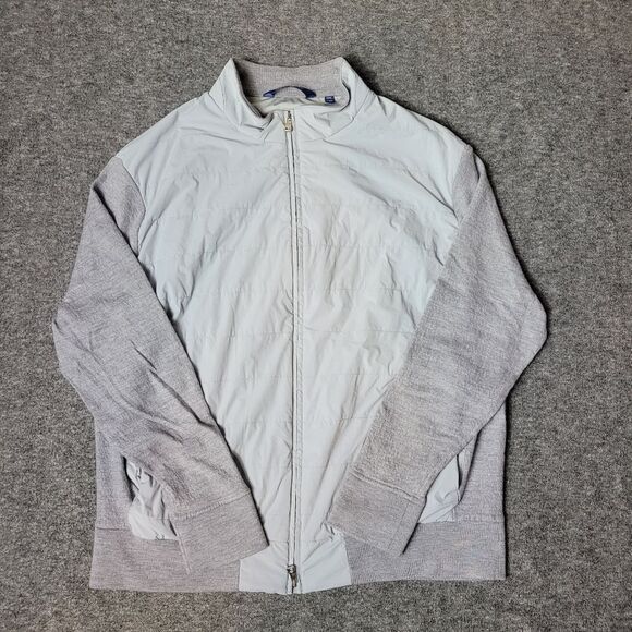 Peter Millar Light Gray Zip-Up Jacket - Picture 1 of 15